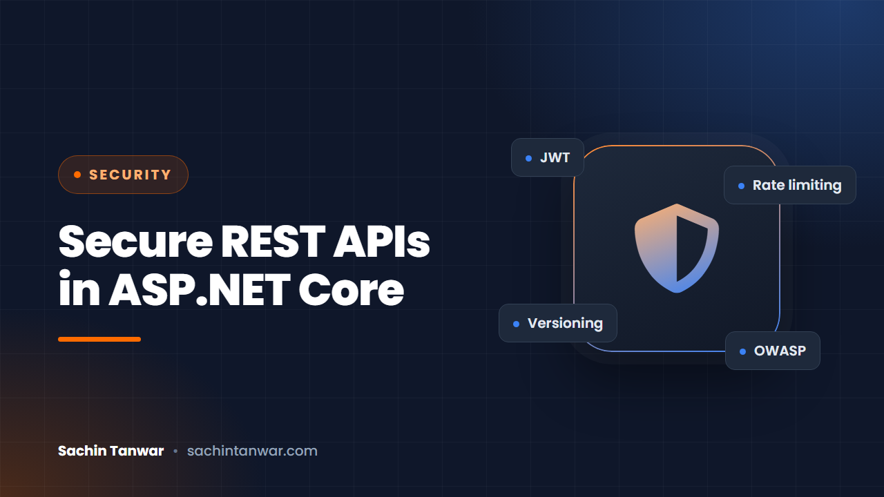 Building Secure REST APIs in ASP.NET Core: JWT, Rate Limiting and Versioning